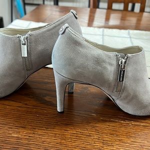 MK gray suede booties